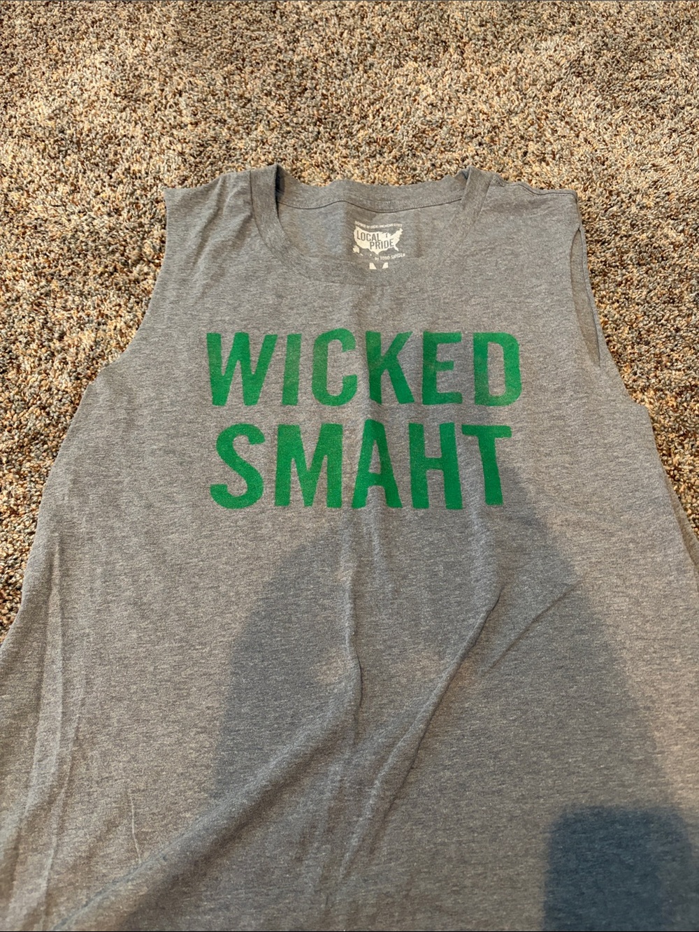 Women’s Gray Tank Top with Green "WICKED SMAHT" Print